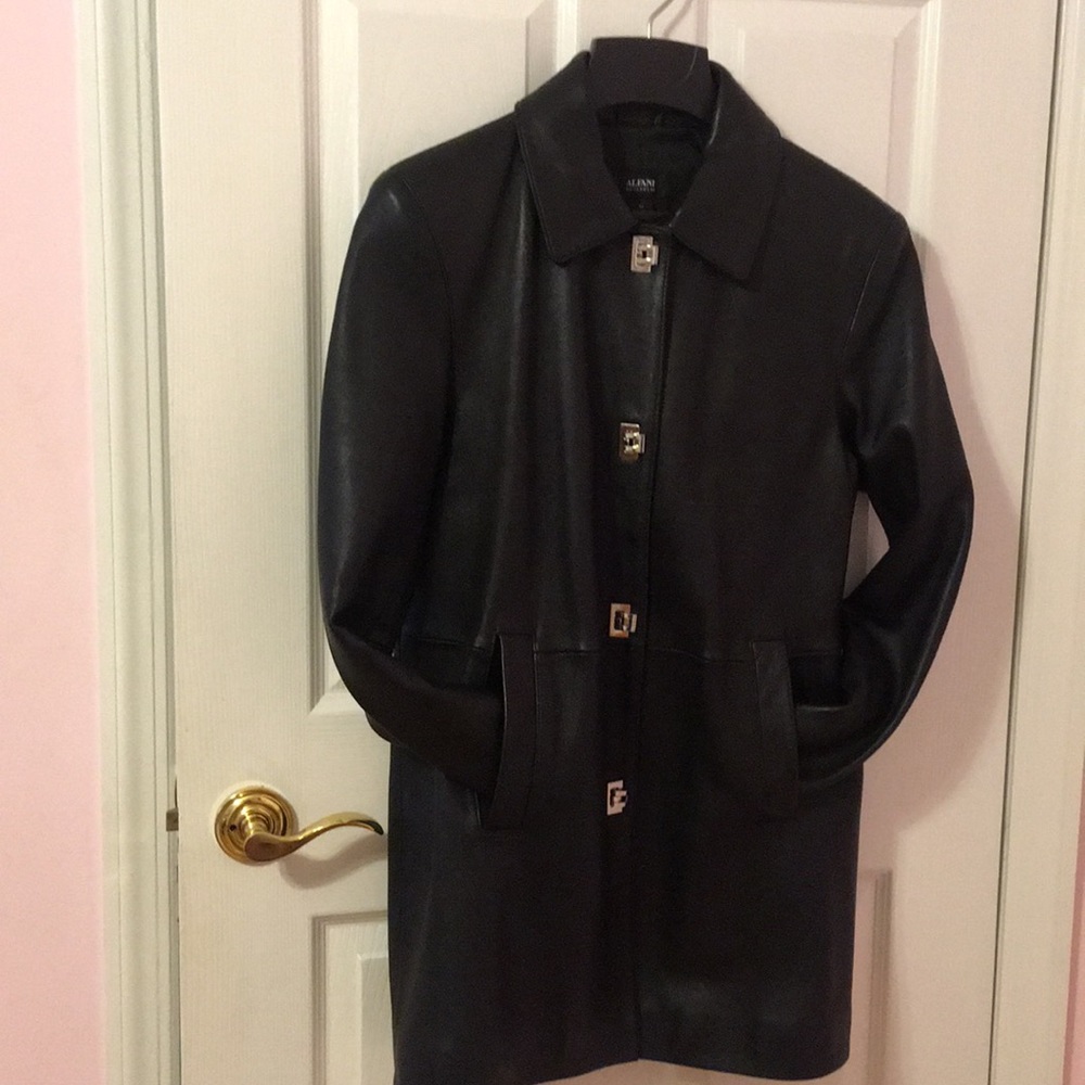 Black leather jacket